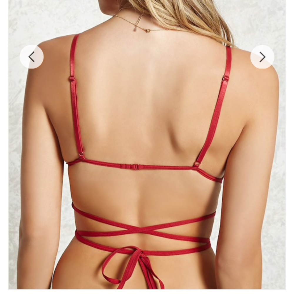 ✨HP✨NWOT Strappy Sheer Lace Bra - Picture 2 of 3