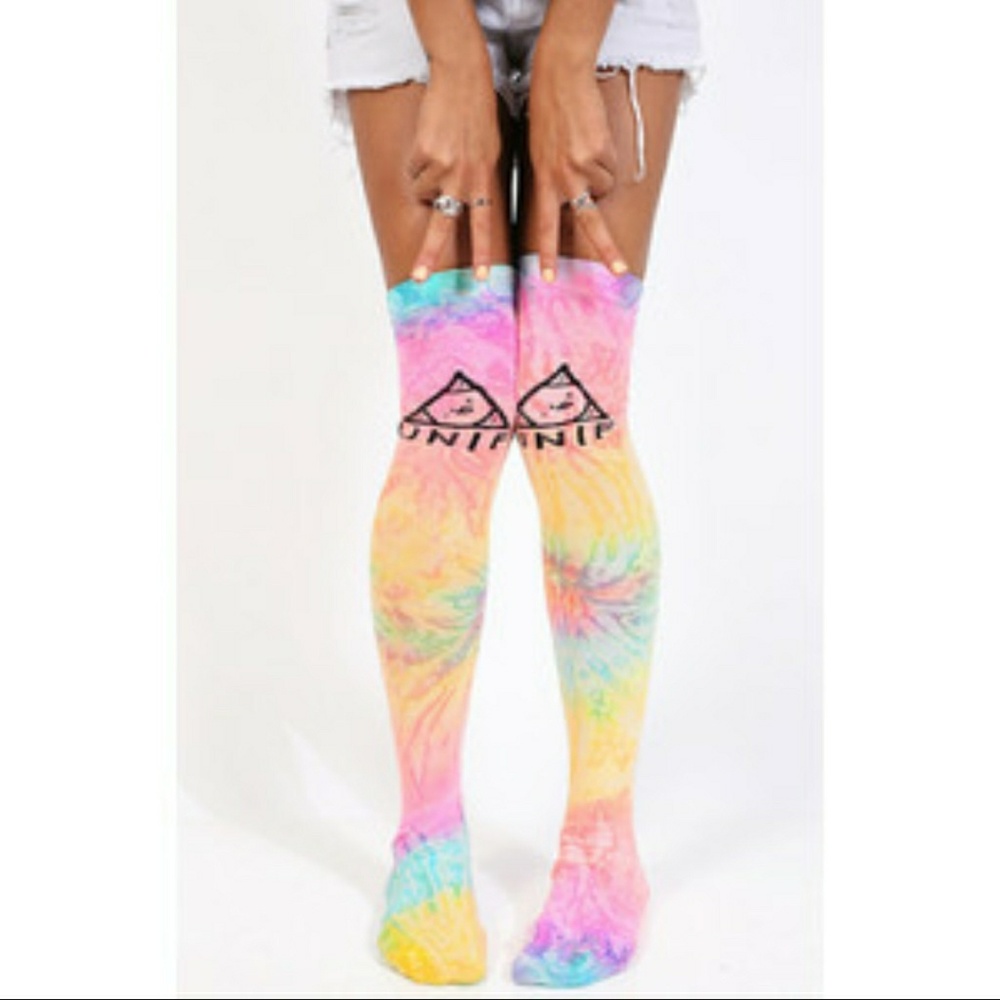 UNIF rainbow tie dye socks
