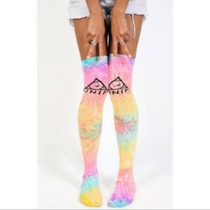 UNIF rainbow tie dye socks