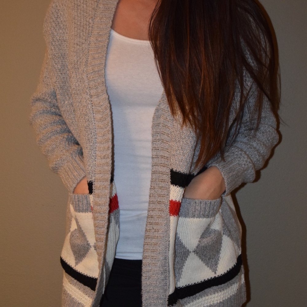 Gray Boyfriend Cardigan