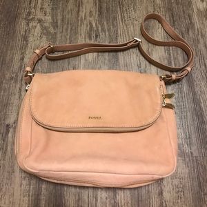 Blush Leather Fossil Crossbody