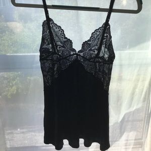 Elle MacPherson black lace camisole