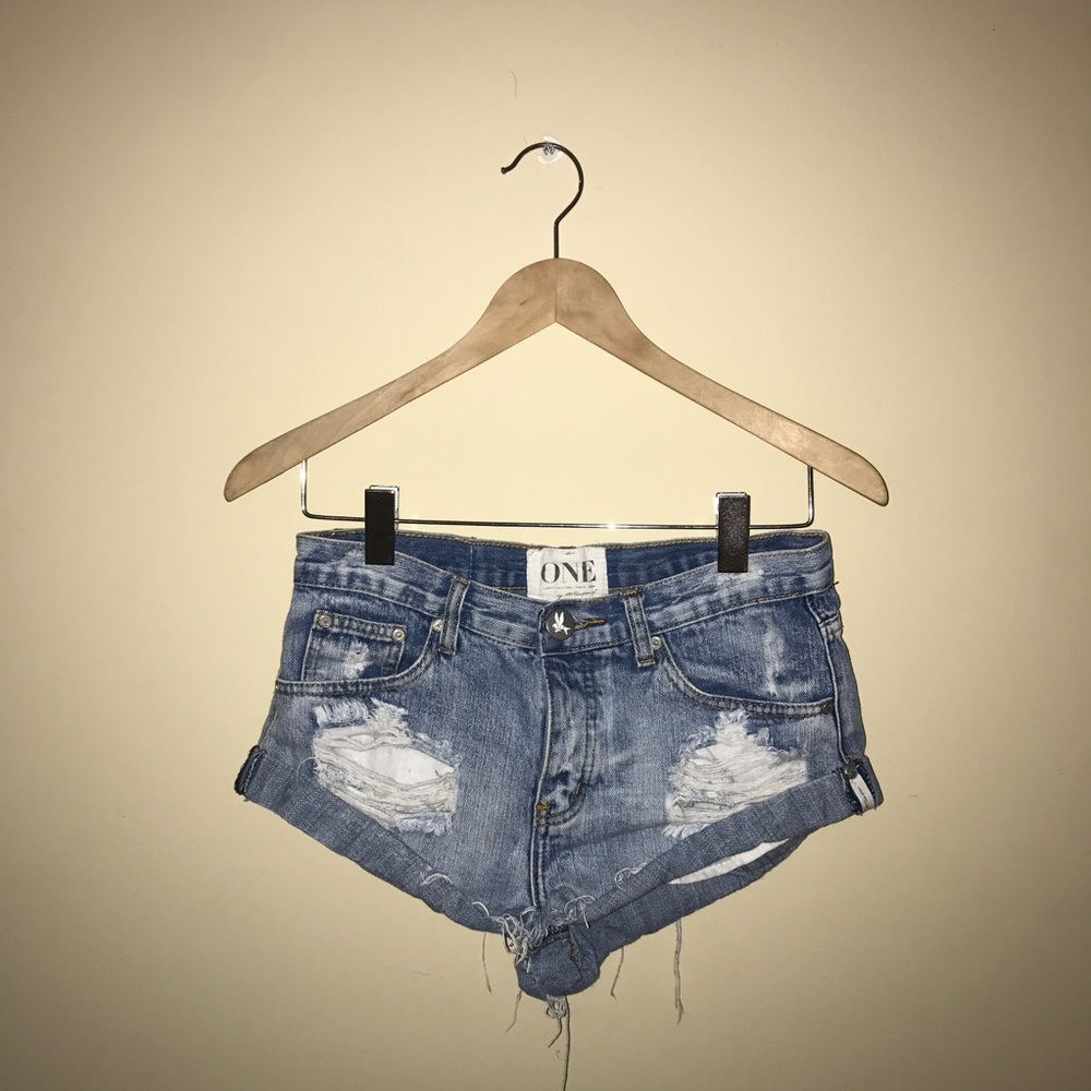 One by one teaspoon denim shorts