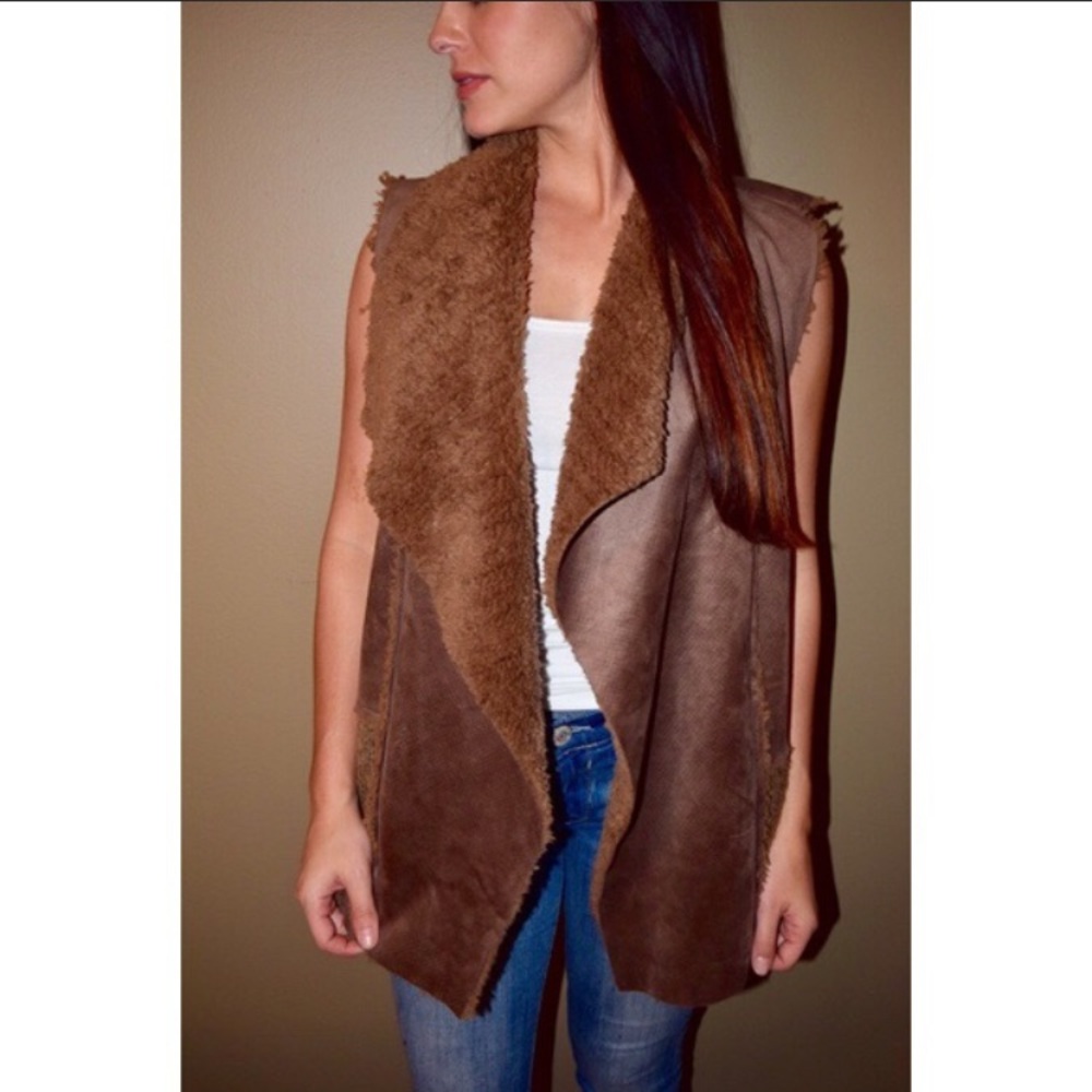 Brown Faux fur vest