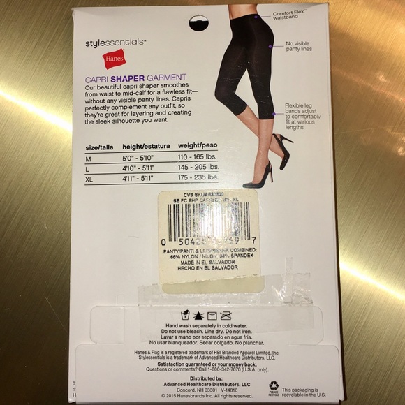 Hanes Intimates & Sleepwear Hanes Capri Shaper Xl Poshmark