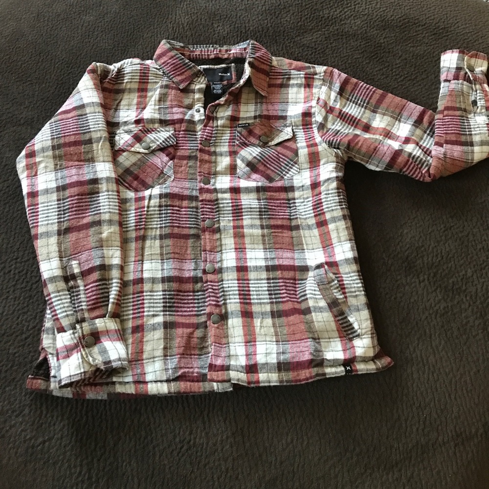 Hurley lined flannel boys large