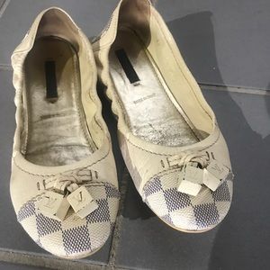 Louis Vuitton Damier Azur flats