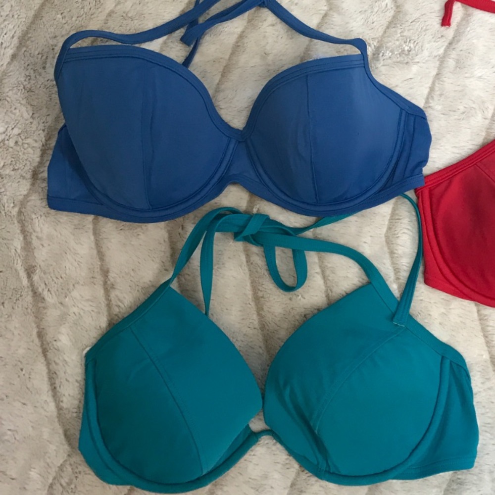Victoria's Secret Blue Bikini Top 34 D