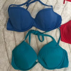 Victoria's Secret Blue Bikini Top 34 D