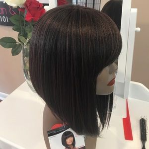 Beautiful Bob style Rihanna wig with bangs