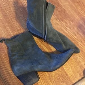 Intentionally brand suede booties.Only worn twice
