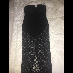 Strapless mesh bodysuit dress. NWT