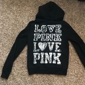Victoria's Secret PINK fully sequined hoodie