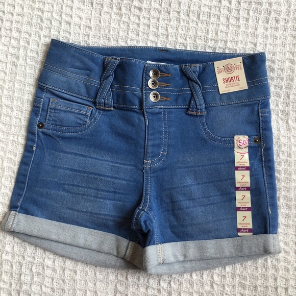 SO Braided Belt Loop High-Waist Jean Shorts New - Picture 2 of 6