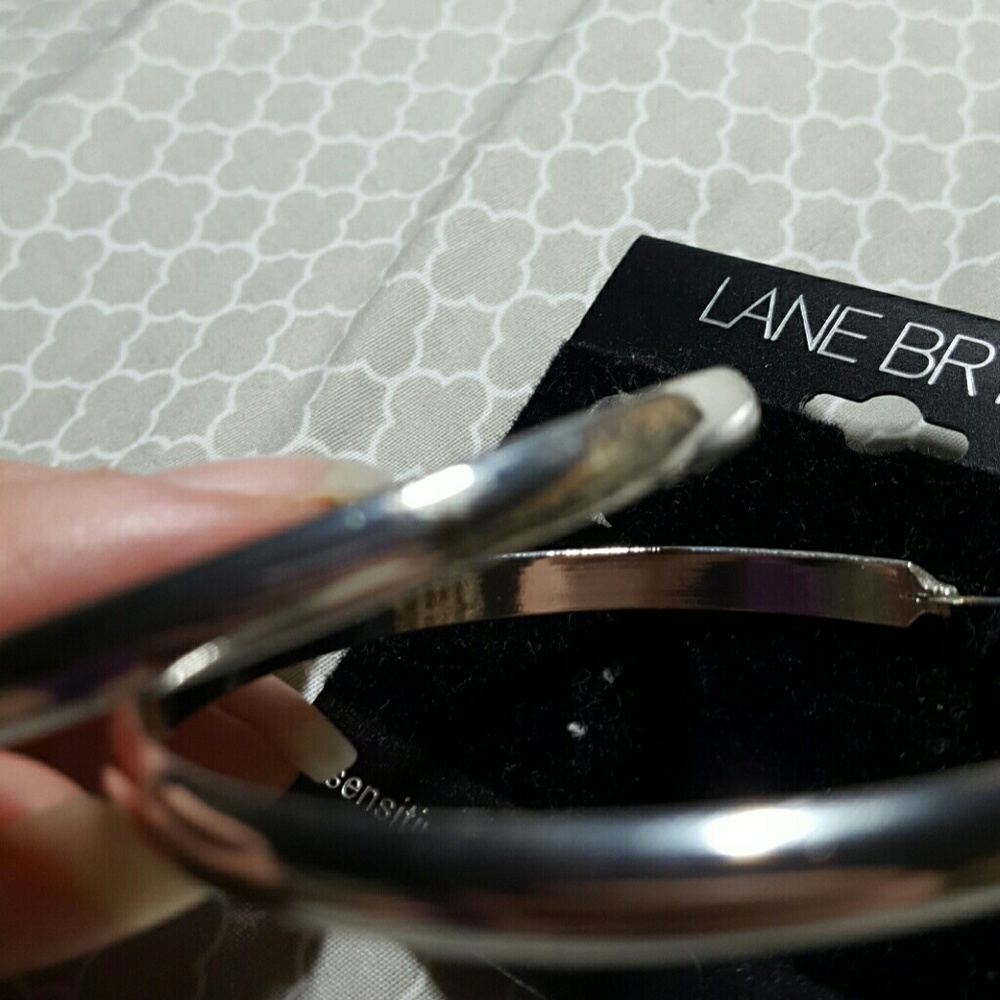 Lane Bryant silver hoops - Picture 2 of 2