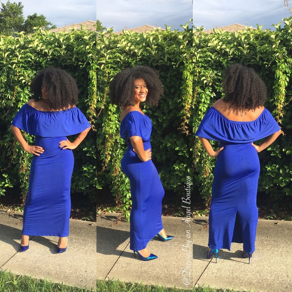 💙Electric Blue Off the Shoulder Dress💙