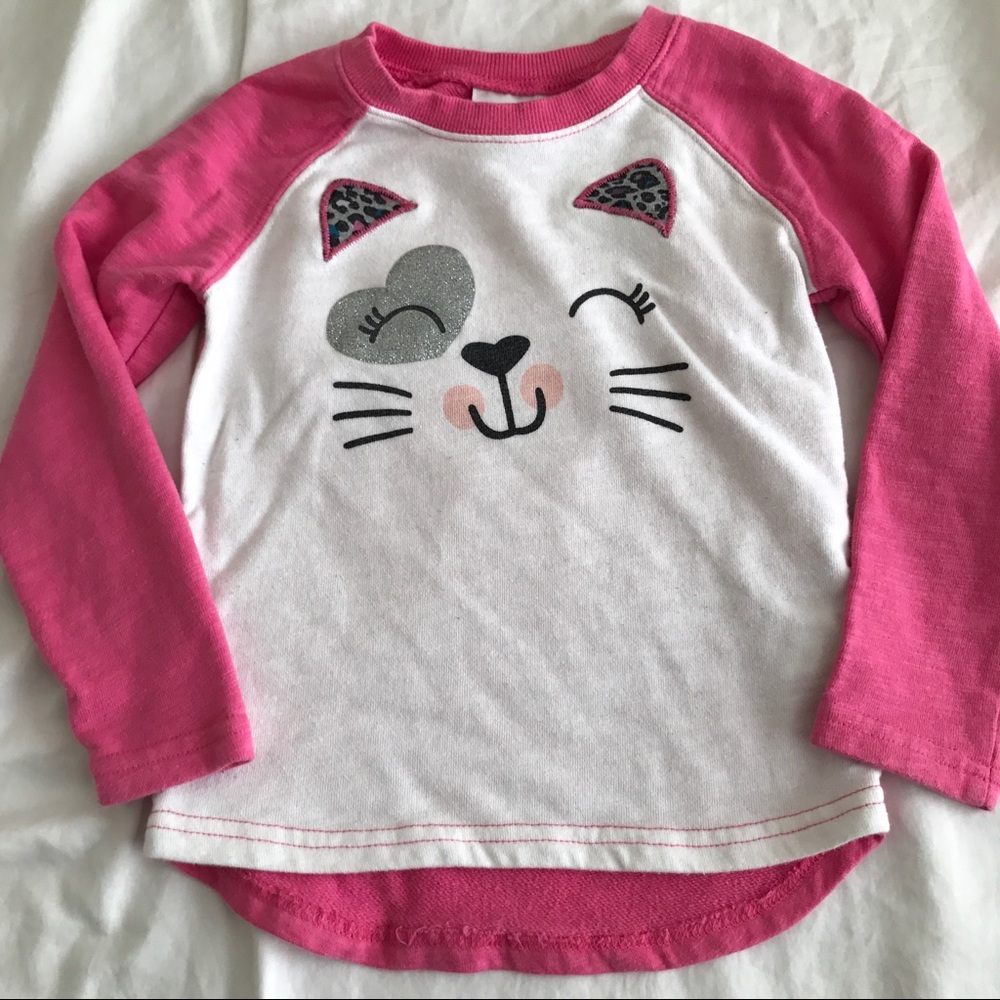 Toddler girl cat top