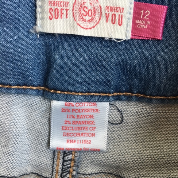 SO Light Wash Braided Belt Loop Jean Shorts New - Picture 6 of 7