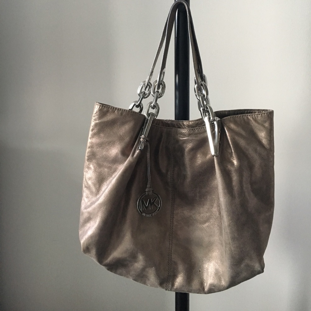 Michael Kors distressed gold purse