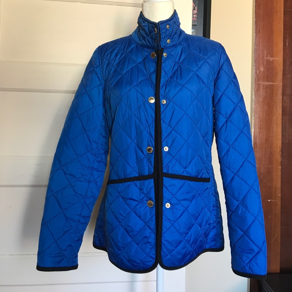 C. Wonder quilted jacket, royal blue. Size S