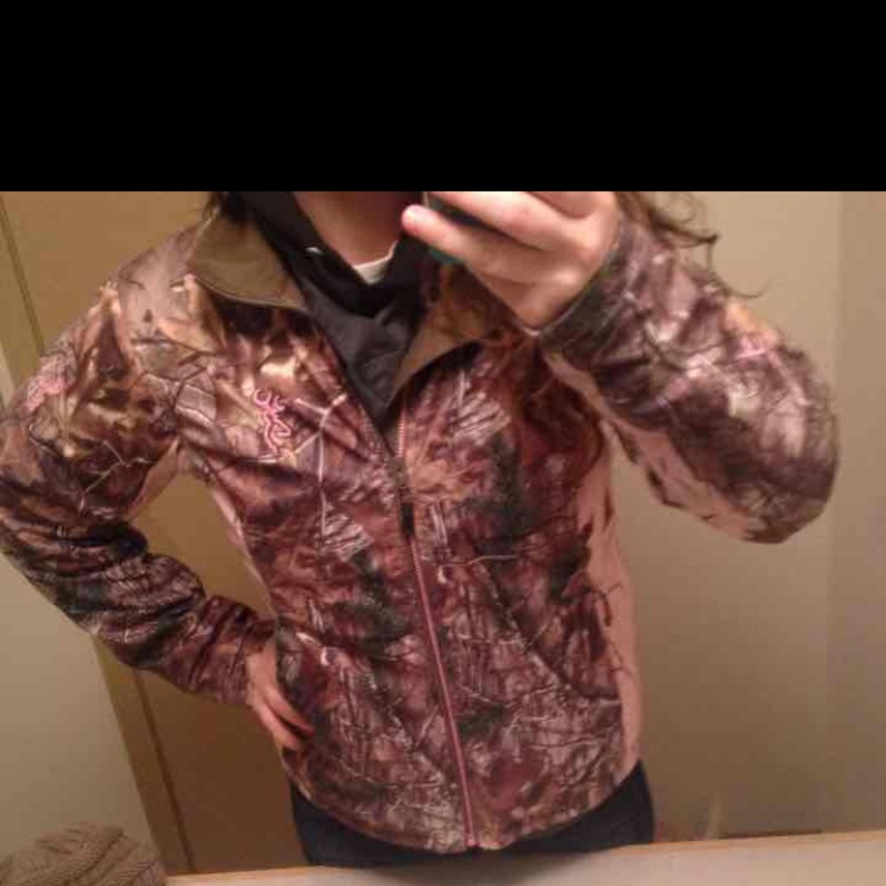 Pink camo soft shell