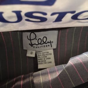 Striped pencil skirt