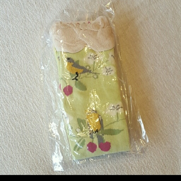 !SALE! NWT Peony and Moss Branches Knee High Socks - Picture 4 of 4