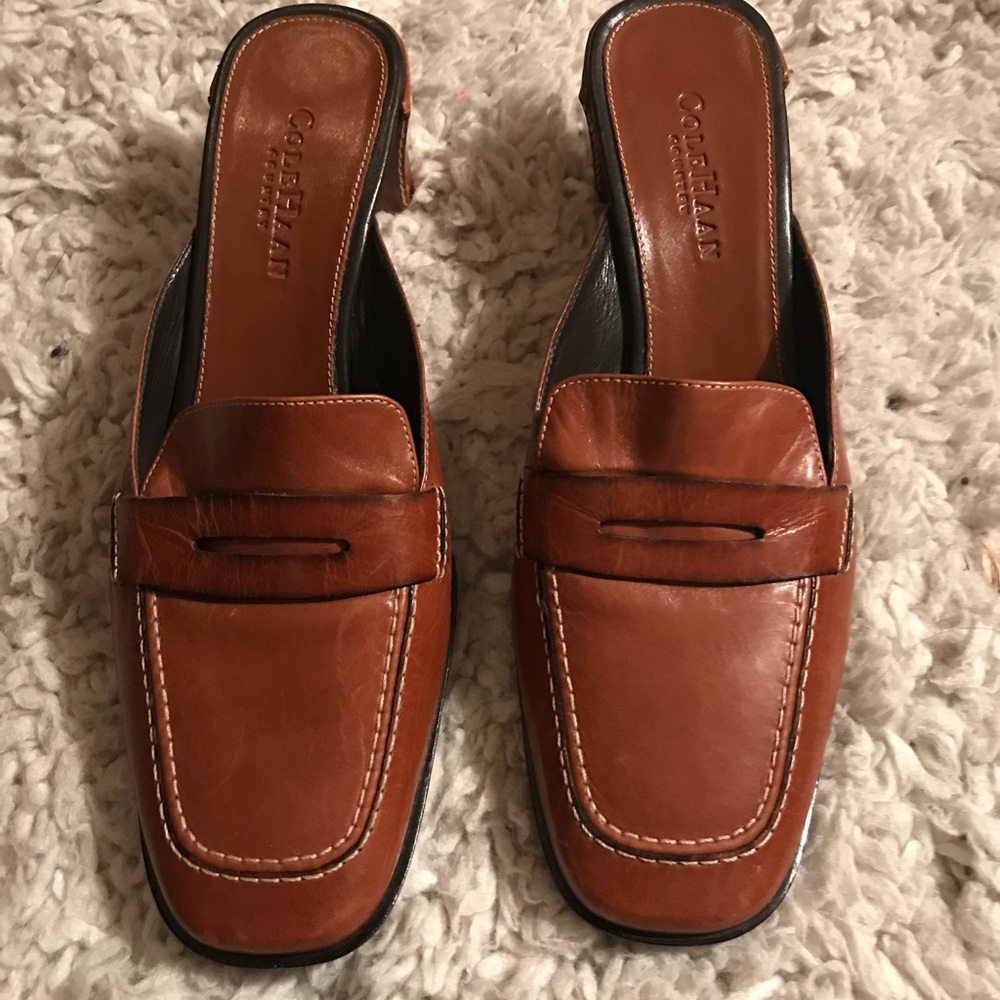 Cole Haan Country leather heeled slip on mule