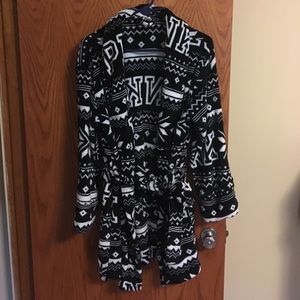 Black and white PINK robe