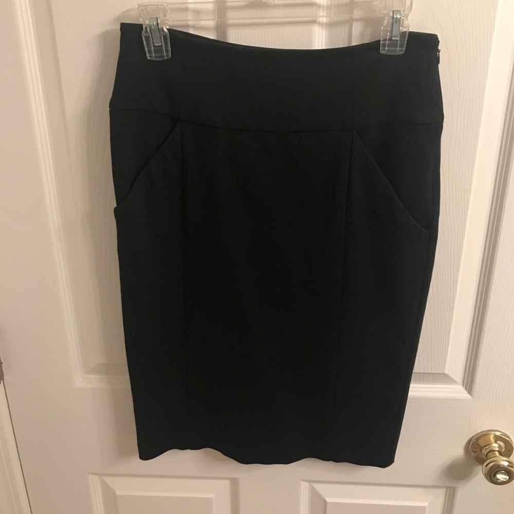 Black Pencil Skirt with pockets