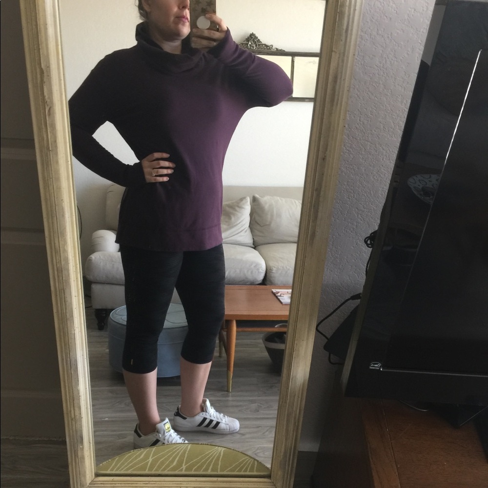 Eggplant Cowel Neck Sweatshirt