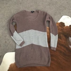 Purple and grey cozy sweater
