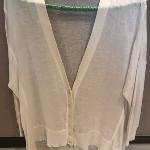 Avec 3/4 sleeve linen cream color sweater