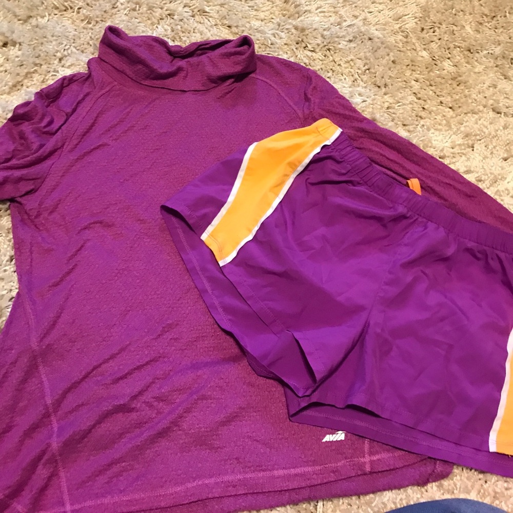 Avia  top (medium) new balance ( medium)shorts