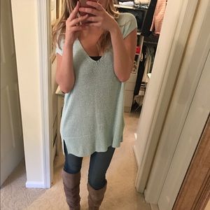 Free People Short Sleeve Sweater Tunic