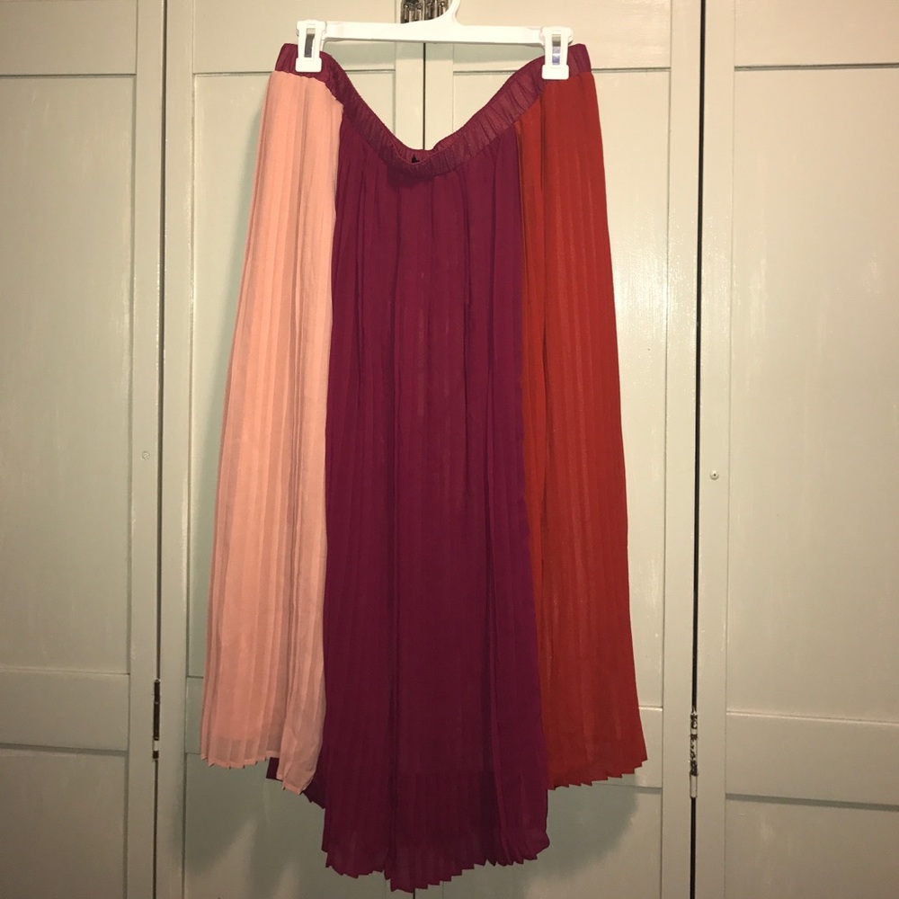 Lovely Midi Tri-Color Skirt