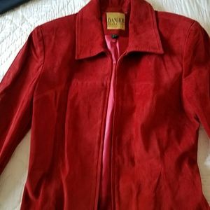 Leather suede jacket