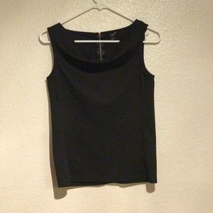 Sleeveless black Ann Taylor dress shirt