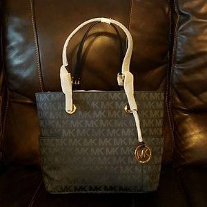 Michael Kors Navy and Gold Purse Brand New