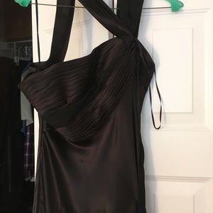 Floor length one shoulder gown