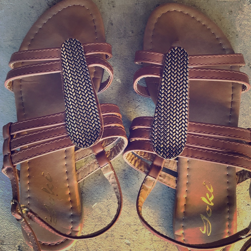 Brown sandal worn once