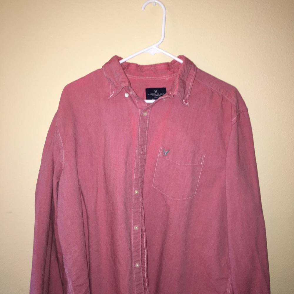 Men's XL American Eagle Long Sleeve Button Up