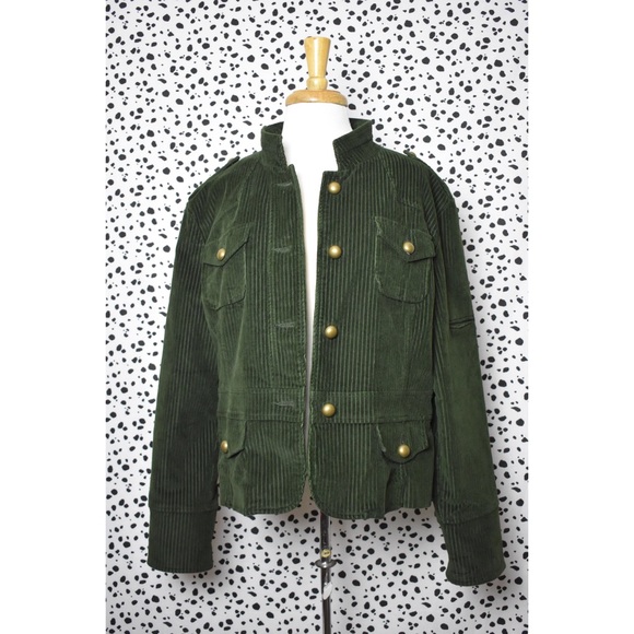Cato Jackets & Blazers - Cato Olive Green Corduroy Gold Button Jacket XL
