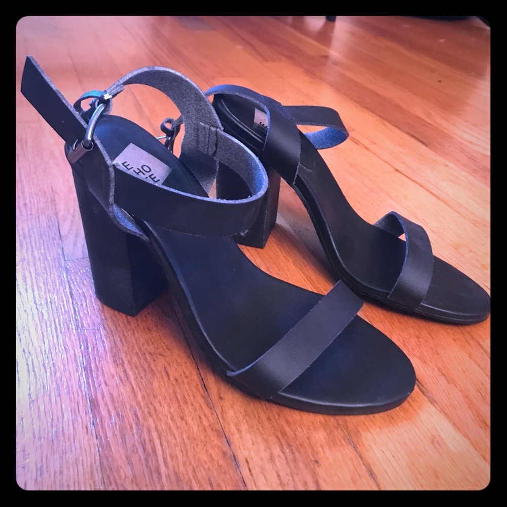 We Who See simple strapped heels