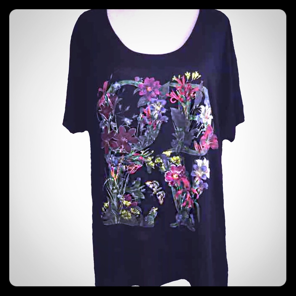 Obey NWT S/S Flowy Floral Blouse Sz S