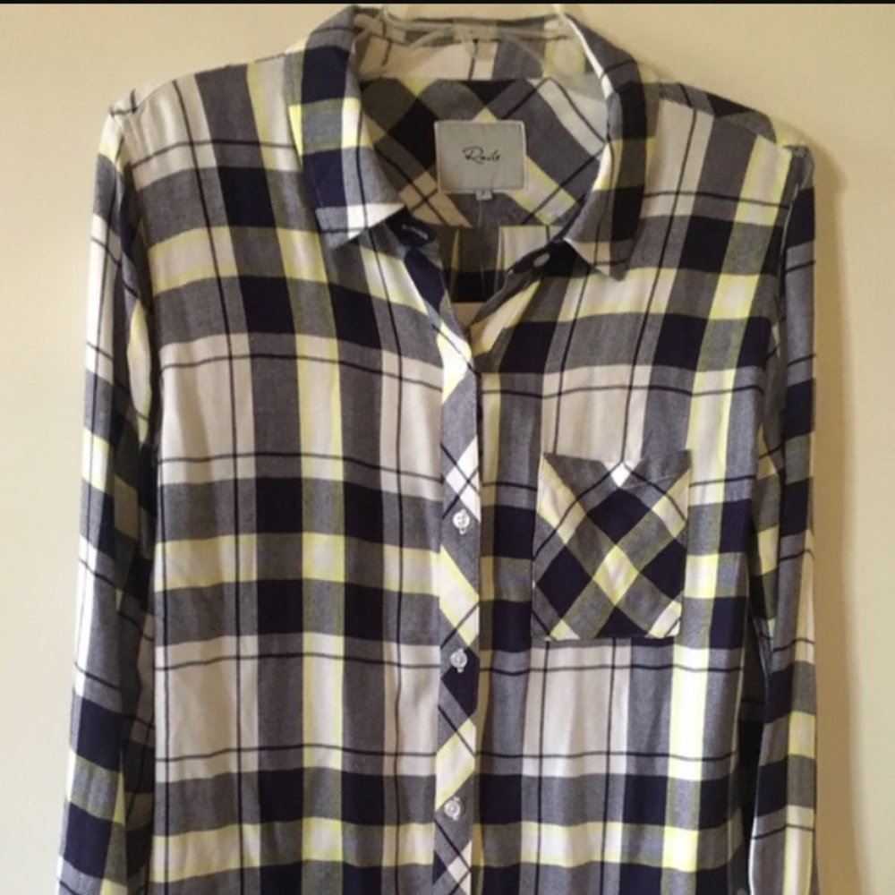 Rails Hunter Plaid Button Up Flannel Top - image 4
