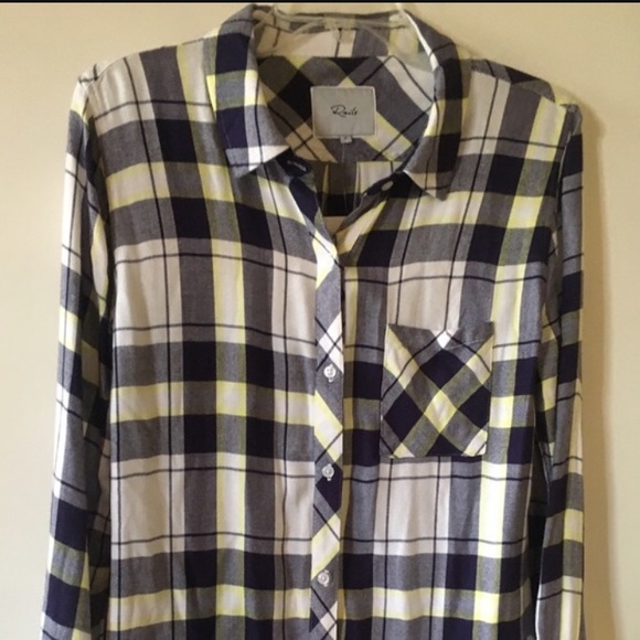 Rails Hunter Plaid Button Up Flannel Top - Picture 4 of 6