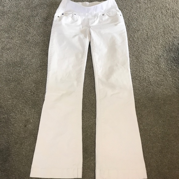 SOLD Gap maternity white long &lean jean pants - Picture 5 of 8