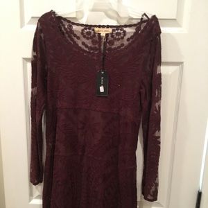 NWT: Maroon lace dress