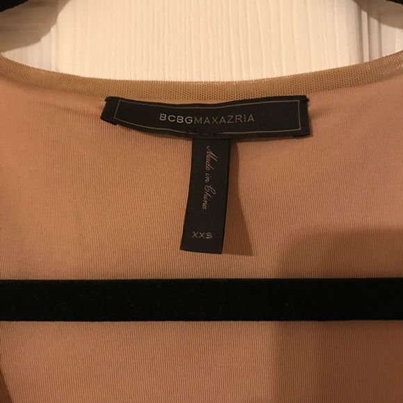 NWOT BCBG MaxAzria Rose Gold Sequin Mesh Dress - Picture 6 of 8